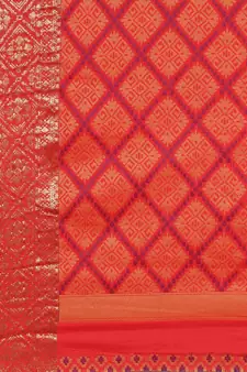 Green woven banarasi silk saree with blouse