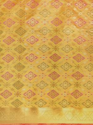 Mehendi woven banarasi silk saree with blouse 3