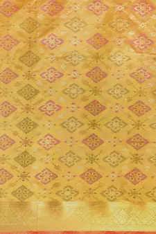 Mehendi woven banarasi silk saree with blouse