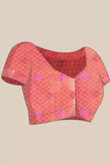 Mehendi woven banarasi silk saree with blouse