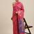 Pink woven banarasi silk saree with blouse
