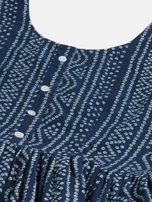 Blue printed cotton ethnic-kurtis 5