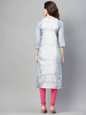 Grey embroidered silk ethnic-kurtis 4
