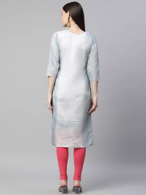 Grey embroidered silk ethnic-kurtis 4
