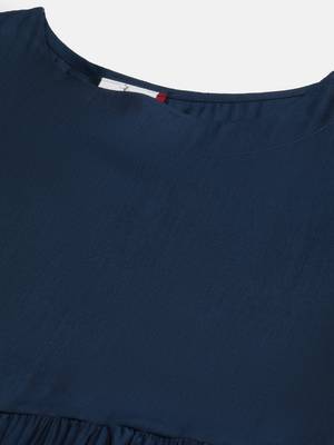 Navy-blue plain cotton ethnic-kurtis 5