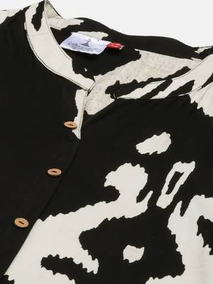 Black printed cotton ethnic-kurtis 5