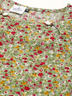 Green printed cotton ethnic-kurtis 5
