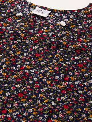Navy-blue printed cotton ethnic-kurtis 5