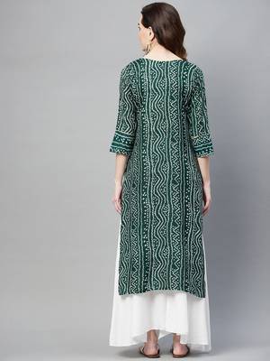Green printed cotton ethnic-kurtis 4
