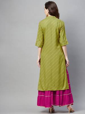 Green printed cotton ethnic-kurtis 4