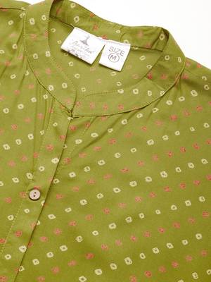 Green printed cotton ethnic-kurtis 5