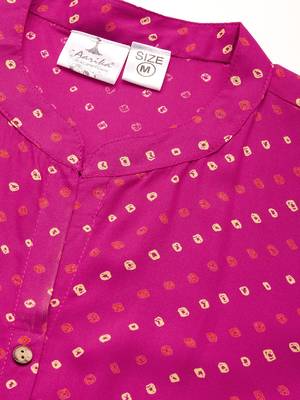 Rani-pink printed cotton ethnic-kurtis 5
