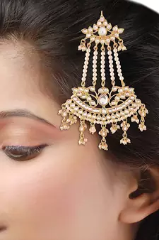 Kundan & Pearl Pasa/Hair Kalank Inspired Jewellery for Women