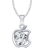 Creation apple Solitaire  Pendant with Chain for Girls and Women