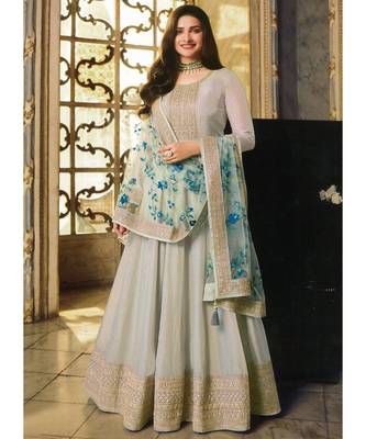 multicolor Silk Blend Anarkali Salwar Kameez 1