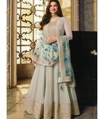 multicolor Silk Blend Anarkali Salwar Kameez