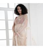 Toosh organza silk saree with blossom embroidery