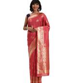 Gajree All Over Boota & Border Silk Elegant Saree with Blouse Piece