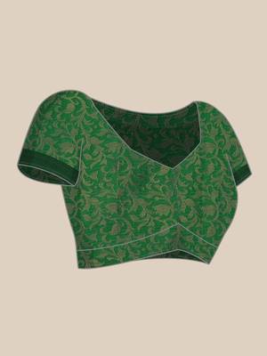 Mustard Woven Cotton Silk Saree With Blouse 5