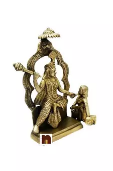 Goddess Baglamukhi Idol Brass - (24 cm) (1 Pc)