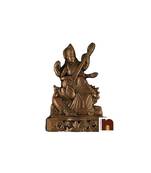 Goddess Saraswati Idol Copper (15 cm) (Small)