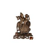 numeroastro copper radha krishna idol - 26cm multicolor