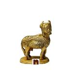 Kamdhenu Cow Idol In Brass - (10 cm) (1 Pc)