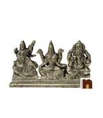 Shri Laxmi,Ganesh,Saraswati Ji Idol In Panchdhatu (7 cm)(1 Pc)