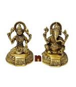 brass lakshmi and ganesh idols