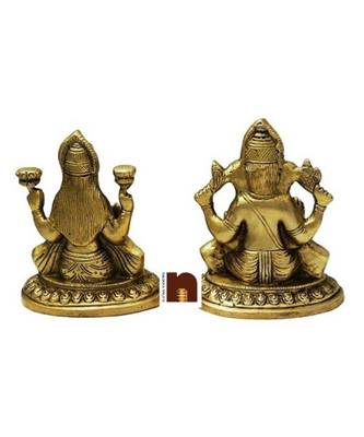  Shri Ganesh Ji Idol In Brass (14 Cms) (1 Pair) 2