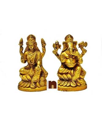 Numeroastro Shri Ganesh Idol - Brass, Multicolor, 16 cm 1