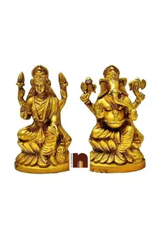  Shri Ganesh Ji Idol In Brass (16 cm) (1 Pair)