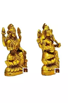 Numeroastro Shri Ganesh Idol - Brass, Multicolor, 16 cm