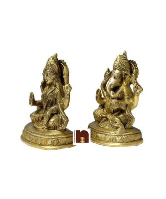  Shri Ganesh Idol In Brass (14 cm) (1 Set) 2