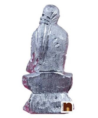 Shri Sai Baba Idol In White Metal (14 Cms) (1 Pc) 2