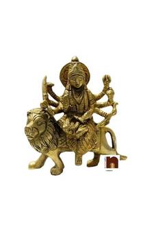 Goddess Durga Idol In Brass (15 Cms) (1 Pc)