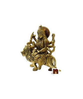 Goddess Durga Idol In Brass (15 Cms) (1 Pc) 2
