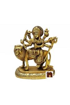 Goddess Durga Idol In Brass (18 cm) (1 Pc)
