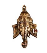copper lord ganesha face wall hanging
