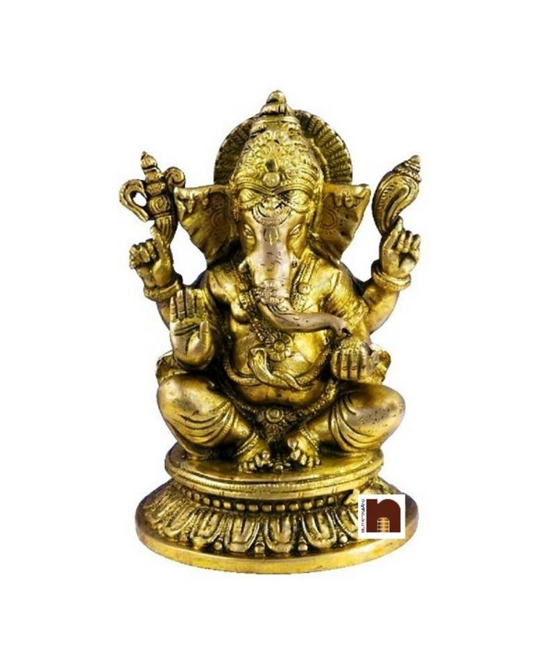 Lord Ganesha Idol In Brass (20 Cms) (1 Pc) numeroastro 3849871