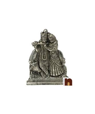Shri Radha Krishna Idol In Panchdhatu (9 cm) (1 Pc) 1