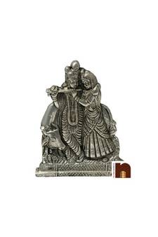 Shri Radha Krishna Idol In Panchdhatu (9 cm) (1 Pc)