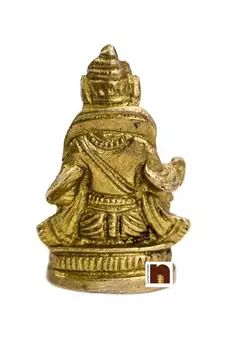 Multicolor Brass Handcrafted Kuber Idol Sculpture