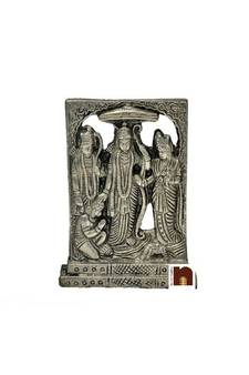 Shri Ram Darbar Idol In Panchdhatu - (10 cm)