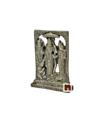 Shri Ram Darbar Idol In Panchdhatu - (10 cm) 2