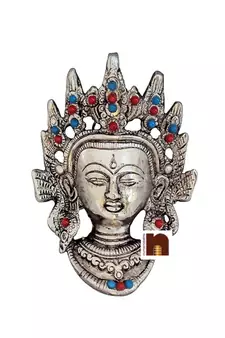 Tibetan Buddhist Deity| Wall Hanging Tara Mask | Face | Wall Hanging (13 Cms) (1 Pc)