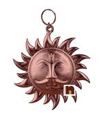 Shri Surya Wall Hanging In Copper - (11 cm) (Small) (1 Pc)