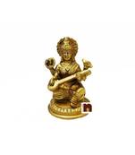 Goddess Saraswati In Brass Idol (15 Cms)(1 Pc)