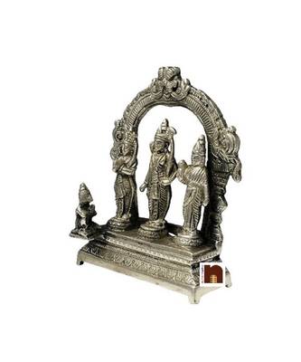 Shri Ram Darbar Idol In Panchdhatu (15 cm) (1 Pc) 2