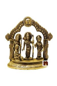 Shri Ram Darbar Idol In Brass (19 Cms) (1 Pc)